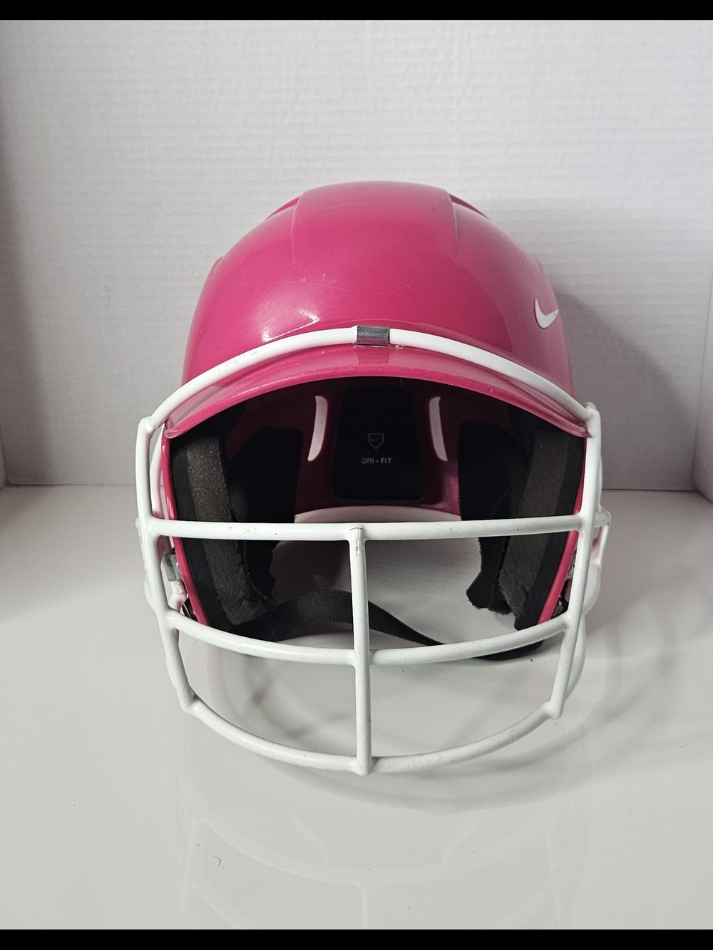 Nike Pink Batting Helmet with White Faceguard